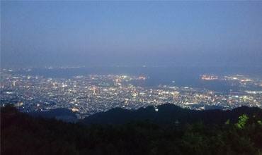 The night view from Rokko mountain in Kobe