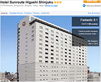 Hotel Sunroute Higashi Shinjuku